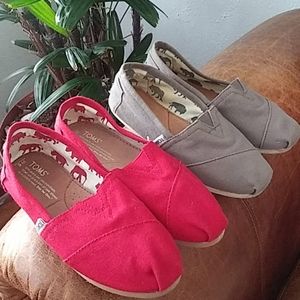 Red and gray canvas toms bundle